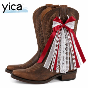YICA 1 Cặp Bùa Khởi Động, DIY Có Thể Tháo Rời Giày Quyến Rũ Trang Trí, Tua Rua Thời Trang Ruy Băng Ren Nơ Boot Phụ Kiện Cho Mũ Quần Áo Tóc