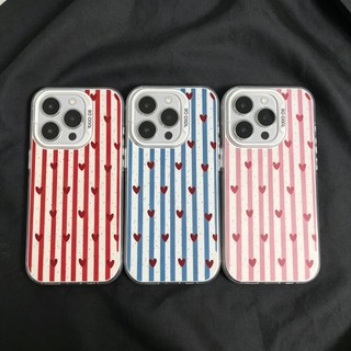 Ốp Lưng Cho Huawei Honor 600 400 200 Pro Magic 7 5 Pro 90 Lite Play 60 Plus X9C Smart 5G Vỏ Điện Thoại Di Động Laser Cứng IMD Trái Tim Tình Yêu Hồng Xanh Sọc Sang Trọng Vỏ Mạ Điện