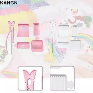 KANGN 3 / 4 / 5 Cái / bộ Nhíp kim đơn hạt cầu chì, Bộ dụng cụ đính cườm hiệu quả thủ công DIY, Hạt nhựa cầm tay Bộ dụng cụ đính hạt cầu chì 2.6mm