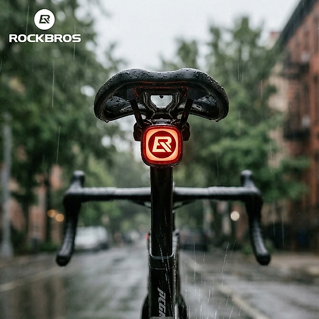 ROCKBROS Đèn hậu xe đạp IPX5 Đèn cảm biến phanh thông minh chống nước nhiều mẫu Đi đêm an toàn MTB Đèn cảnh báo xe đạp đường trường