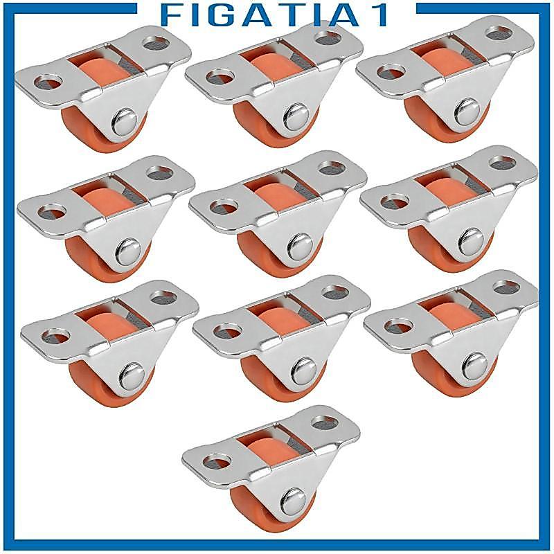 10x Mini Caster Bánh Xe Im Lặng Nhỏ Cao Su Cán Bánh Xe Với Kim Loại Trên Tấm Hướng Cho Đồ Nội Thất Thiết Bị Nhỏ Tủ