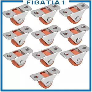 10x Mini Caster Bánh Xe Im Lặng Nhỏ Cao Su Cán Bánh Xe Với Kim Loại Trên Tấm Hướng Cho Đồ Nội Thất Thiết Bị Nhỏ Tủ
