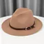 Mũ Fedora nỉ PYCOU, Mũ Panama phong cách cổ điển, Thời trang mềm mại có khóa thắt lưng Mũ Jazz đơn giản dành cho nam nữ