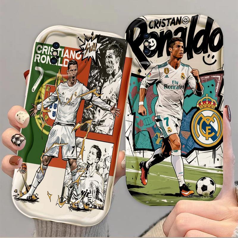 Thích hợp cho iPhone X XS Max XR 3D TPU mềm World Cup Cristiano Ronaldo Ốp điện thoại chống sốc dành cho sinh viên