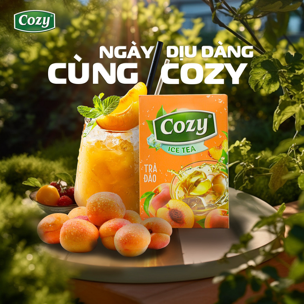 Trà Cozy Trà Đen Hòa Tan Các Vị Trái Cây Trà Đào, Gừng, Chanh, Vải, Dâu, Ổi hồng, Chanh dây, Sâm Bí Đao