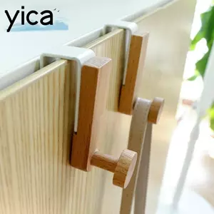 YICA Trên Cửa Móc Treo, Móc Cửa Tủ Treo Bằng Gỗ & Kim Loại, Phong Cách Nhật Bản Bền Đẹp Không Khoan Quần Áo Tổ Chức Sử Dụng Tại Nhà