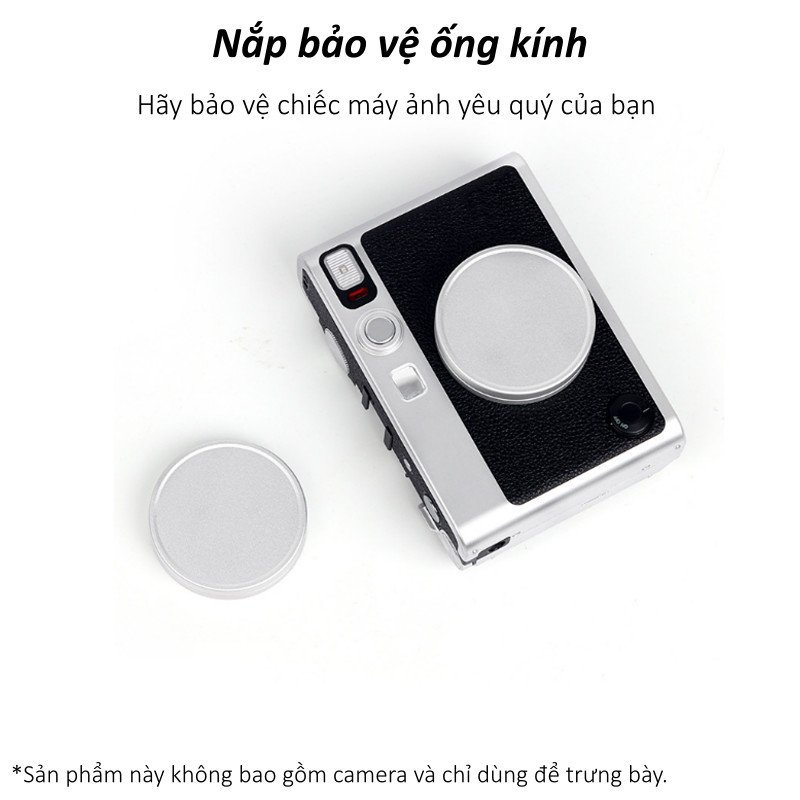 Nắp ống kính Fujifilm Instax Mini EVO hợp kim nhôm cao cấp lót nh mềm mại chống bụi trầy xước
