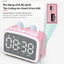 Loa Bluetooth Mini Hình Mèo, Đồng Hồ Số, Màn Hình Gương LED, Báo Thức, Đèn Ngủ Tiện Lợi