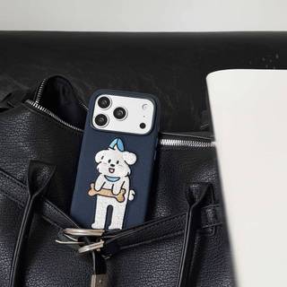 Ốp điện thoại vải thêu 3D hình mèo dễ thương Kawaii | Vỏ chống rơi mềm, Phụ kiện hàng ngày sành điệu cho bé gái và nữ, Phù hợp với iPhone 13 / 14 / 15 / 16 / 17 Pro Max Vỏ điện thoại