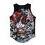 Anime Demon Print Tank Top Nam, Áo Vest Cơ Không Tay Đi Biển Mùa Hè, Áo Thun Mềm Mại Thoáng Khí