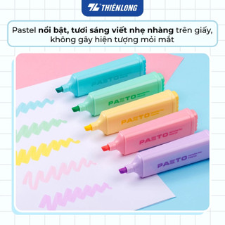 Bút Dạ Quang Thiên Long Flexoffice  – Bút Dạ Quang Màu Pastel Vintage Sáng Đậm Không Lem Chữ