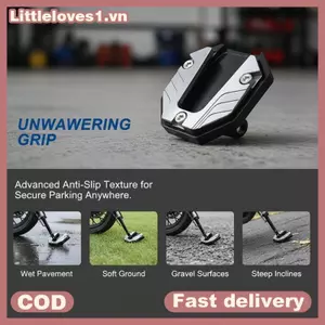 Littleloves1 Hợp Kim Nhôm Xe Máy Xe Tay Ga Phụ Kiện Nối Dài Chân Miếng Lót Ổn Định Hỗ Trợ VN