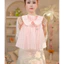 Đầm mùa hè cho bé gái VN, Hồng, In hình hoạt hình dễ thương, không tay, Cotton, Thích hợp để chơi thường ngày, Thích hợp cho bé gái sơ sinh.