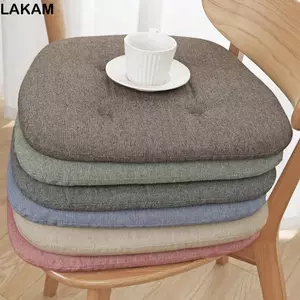 Đệm Ghế Ăn LAKAM, Đệm Ghế Vải Lanh Cotton Thoáng Khí, Dày Đa Năng Giữ Ấm Hình Móng Ngựa Đệm Sử Dụng Tại Nhà Tất Cả Các Mùa
