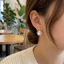 WEETW Mô Phỏng Bông Tai Ngọc Trai, Bông Tai Vòng Nhện Màu Vàng Zircon Trắng, Khóa Tai Thời Trang Sáng Ngọc Trai Giả Vintage Retro Trang Sức Dự Tiệc Phụ Kiện