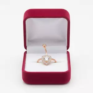< YEI > Rốn Piercings Trang Sức Titan Xuyên Barbell Dây Xích Dài Nơ Hoa Bướm Tòn Bụng Nút Nhẫn Mới