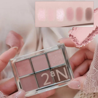 2aN Sáu Màu Phấn Mắt Tấm Ánh Sáng Hàng Ngày Trang Điểm Đa Năng Màu Rendering Powder Trang Điểm Mắt