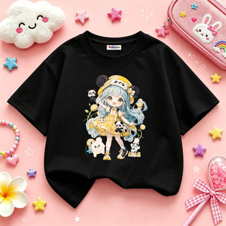 Áo thun bé gái  áo phông siêu xᶖnh chất cotton mềm nhẹ thoáng mát cho bé 1-12 tuổi