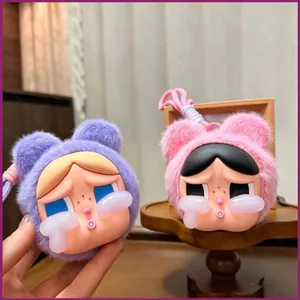 YT4 New Cry Baby Big Head Bag Vinyl Face Sang Trọng Túi Chìa Khóa Đồ Chơi Hợp Thời Trang Mặt Dây Chuyền Móc Khóa