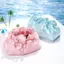 Túi đựng mỹ phẩm AWNGD, Túi trang điểm Polyester bề mặt sáng bóng, Vải nếp nhăn hình đám mây di động Túi giặt dung tích lớn Phòng tắm