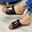 Dép Sandal Nữ Màu Trơn Da PU Thoáng Khí Dép Thích Hợp Cho Cắm Trại Đi Bộ Trong Nhà