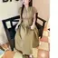 Váy Sơ Mi Dáng Dài Maxi Chất Kaki Hai Da Dày Dặn V390