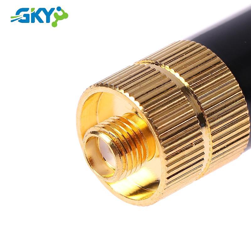 Ăng-ten băng tần kép GKY UHF VHF SMA Nam Nữ 144400DC 430480MHz cho YAESU Walkie Talkie SRH805Spact Ăng-ten GKY