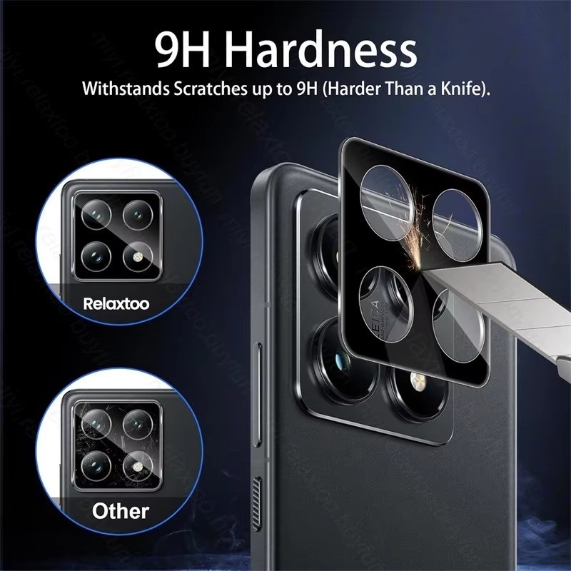 Ốp lưng bảo vệ ống kính máy ảnh cho Xiaomi 17T Pro/17T Pro Max/17 Ultra, viền đen, kính cường lực