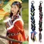 FUJIOU Tóc Giả Tây Tạng Braid, Phong Cách Quốc Gia Tóc Giả Đuôi Ngựa Phần Mở Rộng Tóc, Dây Buộc Tóc Co Giãn Tổng Hợp Ngọt Ngào Tóc Giả Màu Xoắn Bím Nữ