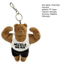 < Pluscloth > Móc khóa cơ bụng gấu sang trọng Móc khóa thú nhồi bông dễ thương Charm Gấu ngộ nghĩnh Móc khóa cho ba lô Phụ kiện túi xách Quà tặng Móc khóa gấu cơ bắp Đông Nam Á