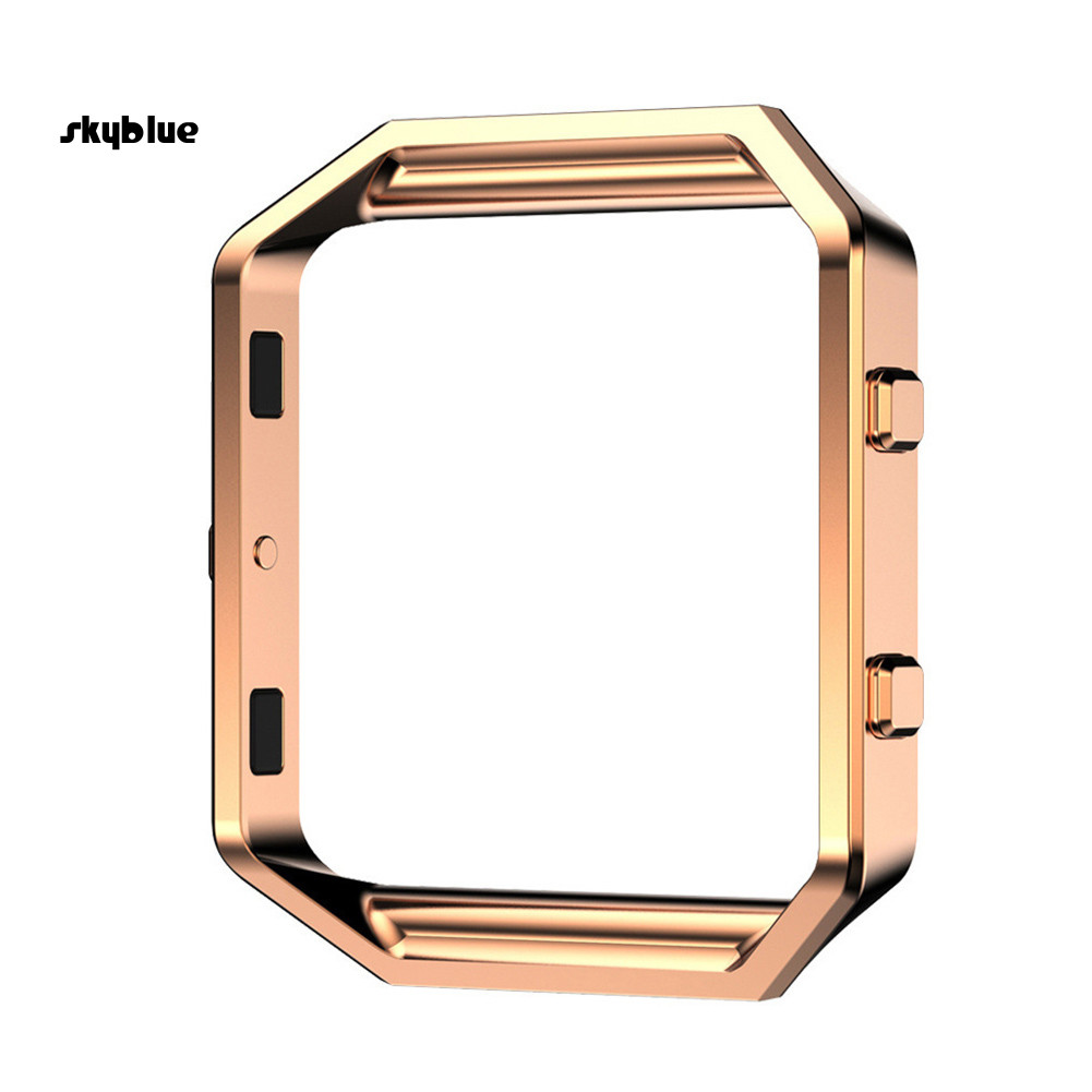 [Sy] Vỏ bảo vệ khung đồng hồ thông minh bằng kim loại bằng thép không gỉ cho Fitbit Blaze