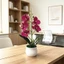 {WELV}Artificial Orchid Potted Plant 29cm Elegant Phalaenopsis Design for Small Spaces