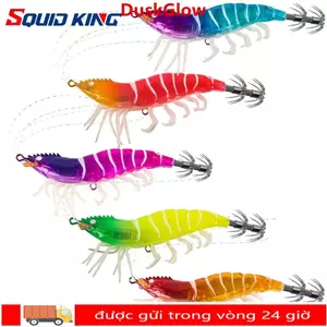 DUSKGLOW Mực Jig, Mồi chìm chậm ngang 105mm 11g, Wobbler Dạ Quang Webfoot Gỗ Tôm Bạch Tuộc Mồi Câu Cá Biển