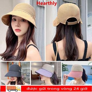 Mũ Xô HEARLY, Mũ Chống Nắng Di Động Chống Tia UV, Mùa Hè Thoáng Khí Ngoài Trời Có Thể Gập Lại Mũ Panama Nữ