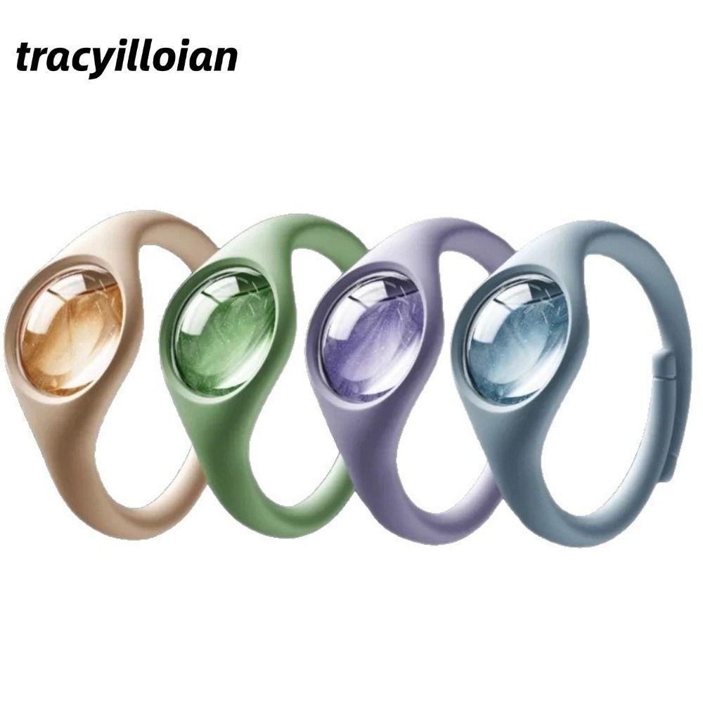 Vòng tay đuổi muỗi TRACELIOIAN mùa hè, dây đeo cổ tay chống muỗi cho người lớn, thiết bị di động kèm lõi thay thế