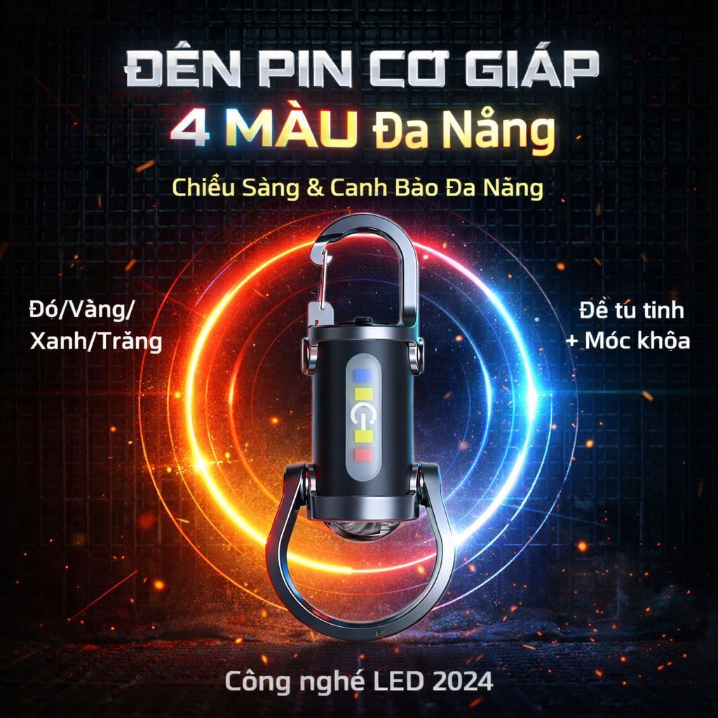 Siêu sáng đèn pin móc chìa khóa LED chống nước | Đèn pin cắm trại mini móc chìa khóa | Đèn pin mạnh chống nước tiện lợi