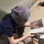 PNPIA- Mũ beanie đan sọc cầu vồng mới dành cho nữ Cô gái mùa đông ấm áp Móc bảo vệ tai