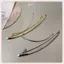 JRP 11cm Một Từ Kẹp Tóc Nữ Kim Loại Dải Vàng Dài Barrettes Kẹp Tóc Vintage Kẹp Tóc Tự Động Mịn Mùa Xuân Kẹp Hairgrip JRP