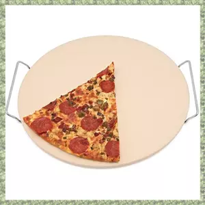 Đá Pizza 13 Inch Dùng Làm Bánh Pizza Dụng Cụ Lò Nướng & Nướng BBQ Tấm Nướng Bánh Mì Nhà Bếp Khay Đựng Bánh Mì Có Khung Hỗ Trợ