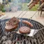 DONOVANQQ Bộ 3 thìa nướng BBQ, Dụng cụ nướng thịt có tay cầm dài bằng gỗ không gỉ, Dụng cụ nướng thịt dày chịu nhiệt để cắm trại ngoài trời