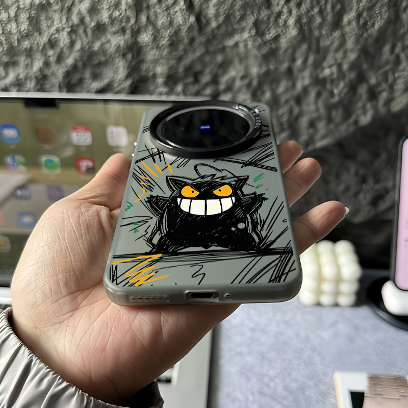 Ốp điện thoại cứng Micro Matte “Graffiti Gengar ” cho Vivo X300 Ultra X300 Pro X200 Pro X100S Pro X90 V60 V50 V40 / Vỏ Vivo chống sốc