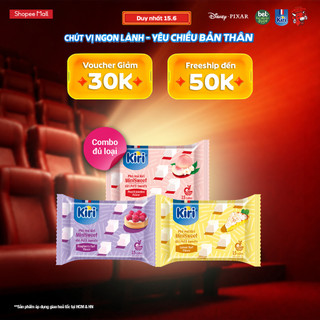 Combo 3 phô mai Kiri 15C 78g gồm vị đào hoa nhài + mâm xôi + chanh