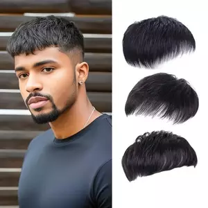 BeautifulHomeA Nam Thời Trang Sợi Tổng Hợp Tóc Giả Ngắn Bán Hàng Trên Đầu Tóc Blo Để Che Tóc Trắng Địa Trung Hải Hói Tóc VN