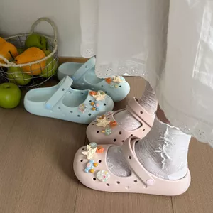 Mặc ngoài mùa hè Mary Jane Giày ba lê thoáng khí chống trượt dành cho nữ Dép xỏ ngón chân dễ thương eva Deod đế dày
