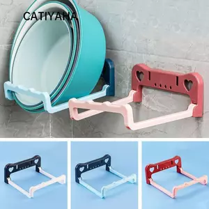 Giá đỡ móc chậu rửa CATIYAHA, Giá đựng đồ phòng tắm treo tường gấp, Tiện lợi hữu ích Tiết kiệm không gian Kệ sắp xếp chậu đa năng