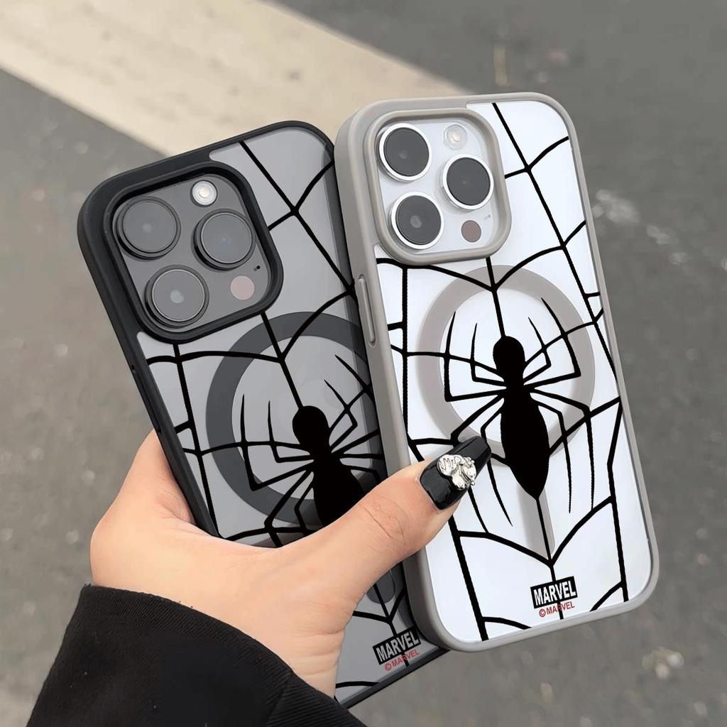 Ốp lưng iPhone 16/15/14/13 Nhện Đen Phong Cách Đen Độc Đáo Chống Rơi