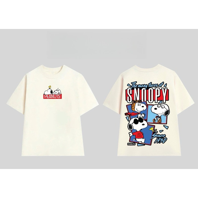 （Giao hàng 24h）Angela Áo thun S.N.O.O.P.Y Form Rộng Chất Vải Cotton Siêu Xịn In Kts