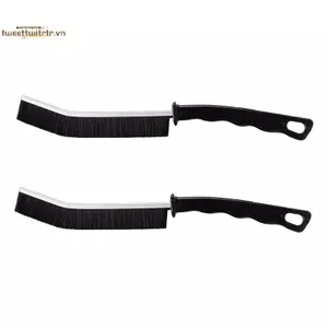TRTR 2 Miếng Phòng Tắm Ngói Khớp Chết Đầu Bền Viền Khoảng Cách Bàn Chải Làm Sạch Lông Nhà Bếp Bàn Chải Làm Sạch Thích Hợp Cho Tắm Flo VN