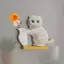 {BUDDI} Thiết kế mèo Acrylic Bình nhỏ Nam châm Máy đánh trứng Giá đỡ dễ thương Trang trí nhà bếp Phụ kiện chậu cây tủ lạnh độc đáo {buddingenergy}