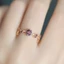 Nhẫn nữ đa năng khí chất thời trang màu tím zircon hoa